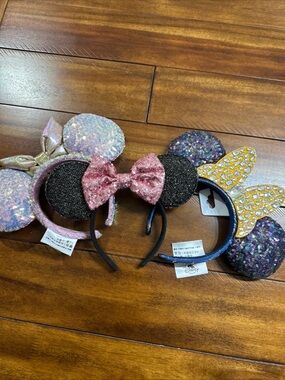 Disney Sequin Minnie Ear Headbands - Pink, Black, Purple, Gold